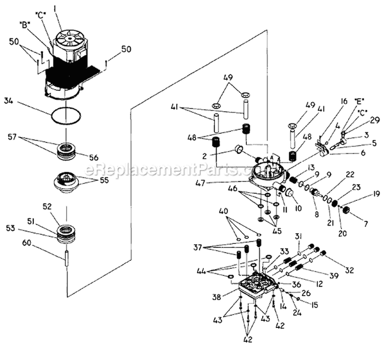 Page B Diagram and Parts List for 1155-1  Briggs and Stratton Pressure Washer